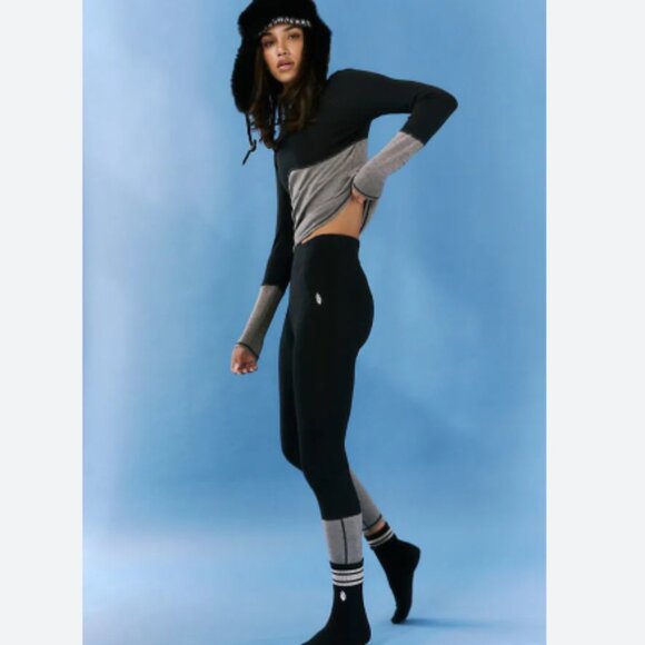 NEW Free People Moonlight Base Layer Leggings Merino Wool in black 1125 4S2 - Picture 2 of 11